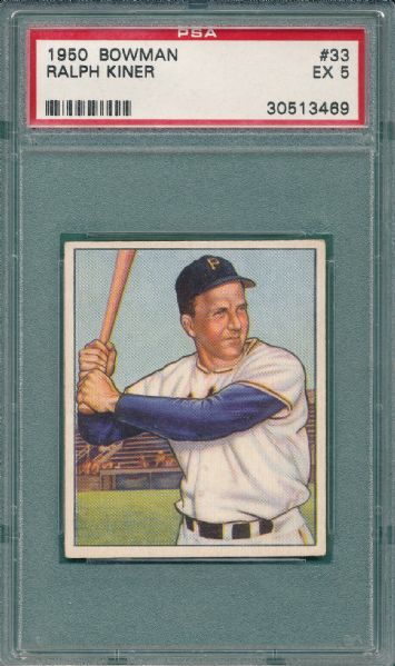 1950 Bowman #33 Ralph Kiner PSA 5