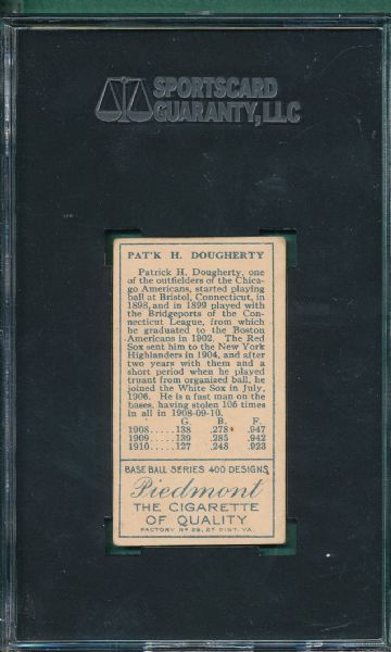 1911 T205 Dougherty, White Sock Piedmont Cigarettes SGC 55