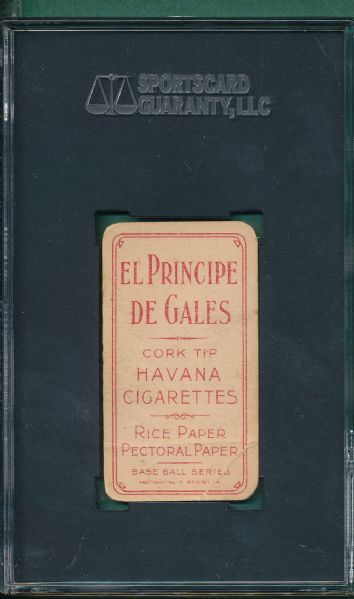 1909-1911 T206 Geyer, El Principe De Gales Cigarettes SGC 20 *Low Pop*