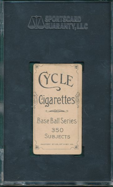 1909-1911 T206 Thielman Cycle Cigarettes SGC 40