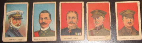 1920s W-UNC Chaplin, US History & Military Leaders Strip Card Lot of (22) 