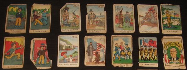 1920s W-UNC Chaplin, US History & Military Leaders Strip Card Lot of (22) 