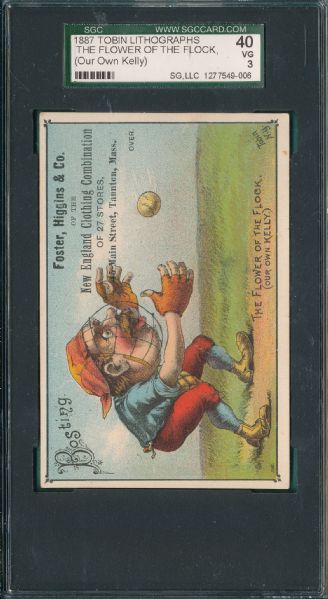 1880's Trade Card H804-1 Our Own Kelly, Tobin Lithograph SGC 40