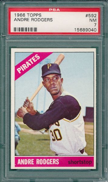 1966 Topps #592 Andre Rogers PSA 7 *High Number*