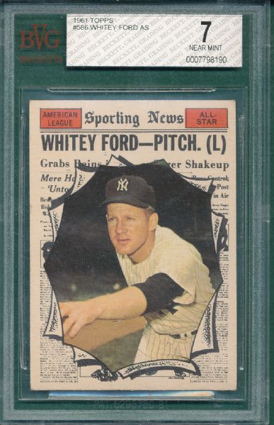 1961 Topps #586 Whitey Ford AS BVG 7 *High Number*