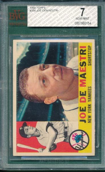 1960 Topps #096, #353, #358 & #522 *Hi #* (4) Card Lot, Yankees BVG