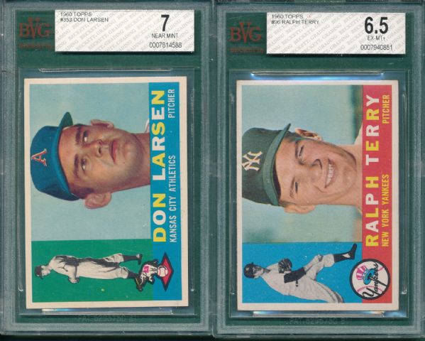 1960 Topps #096, #353, #358 & #522 *Hi #* (4) Card Lot, Yankees BVG