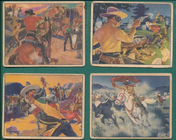 1940 Gum Inc., Lone Ranger (5) Card Lot