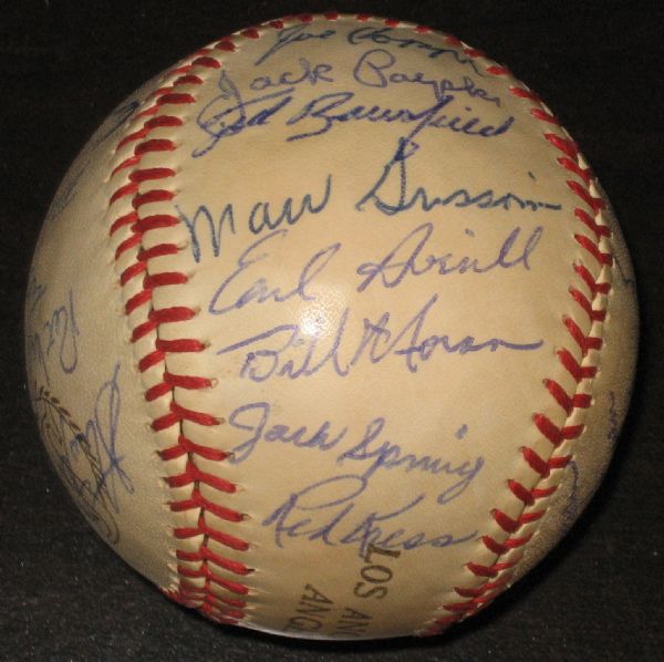 1961 Los Angeles Angels Team Signed Ball *Innaugural Season* *PSA/DNA*