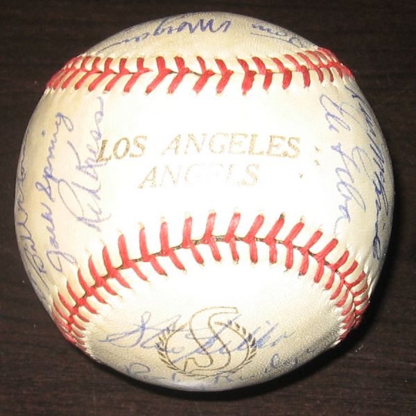 1961 Los Angeles Angels Team Signed Ball *Innaugural Season* *PSA/DNA*