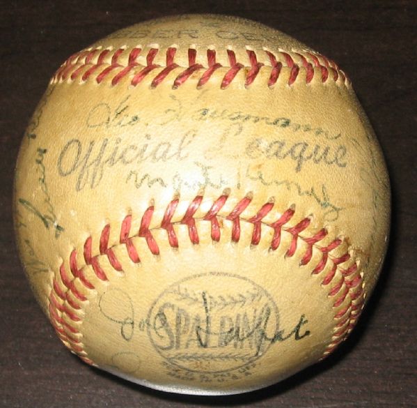1949 New York Giants Team Signed Ball *PSA/DNA*
