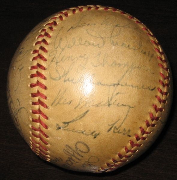 1949 New York Giants Team Signed Ball *PSA/DNA*