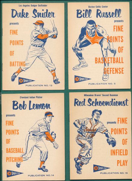 1957-58 Union 76 Oil Sports Club Booklets Lot of (15) 