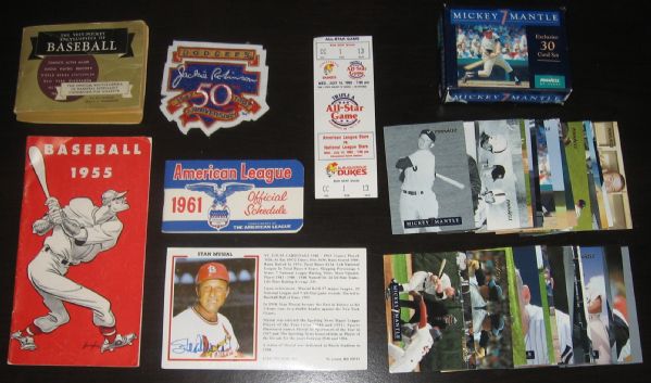 1955-90s Baseball Grab Bag W/ Dodgers Picture Packs & Schedules