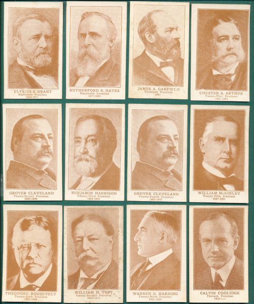 1920's Weber Baking Presidents Near Set (29/30)