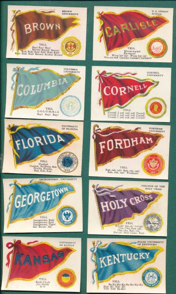 1920's Weber Baking College Pennants Lot of (28) *Crease Free*