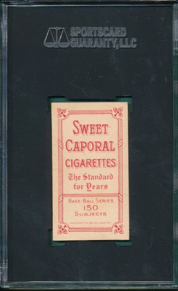 1909-1911 T206 Brown, M., Cubs on Shirt, Sweet Caporal Cigarettes SGC Authentic