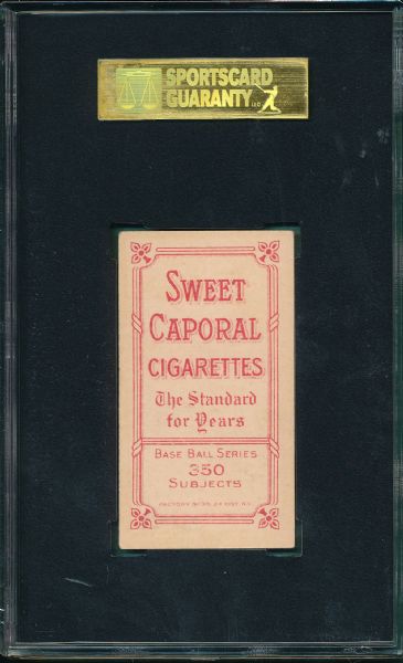 1909-1911 T206 Seymour, Throwing Sweet Caporal Cigarettes SGC 60