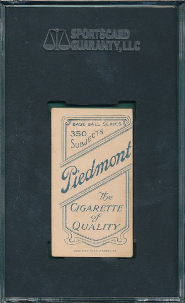 1909-1911 T206 Mattern Piedmont Cigarettes SGC 60