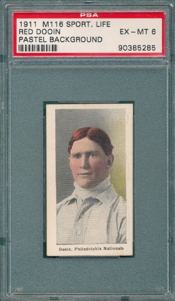 1910-11 M116 Red Dooin, Pastel, Sporting Life PSA 6