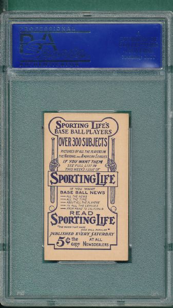 1910-11 M116 Tom Downey, Sporting Life PSA 7