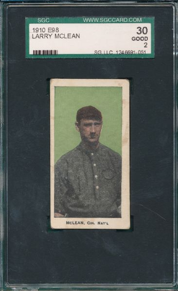 1910 E98 Larry McLean, Set of 30, SGC 30