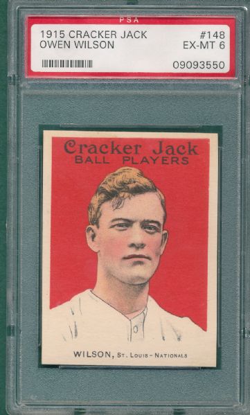 1915 Cracker Jack #148 Owen Wilson PSA 6 