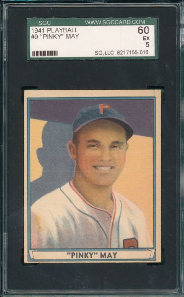 1941 Playball #9, 24, 52, & 68, (4) Card Lot SGC