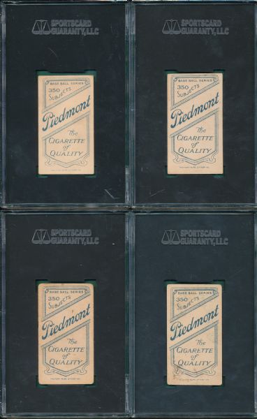 1909-1911 T206 (4) Card Lot W/ Grimshaw SGC 40