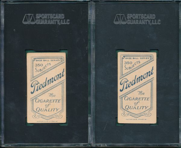 1909-1911 T206 Graham & Hoffman, St. Louis Browns (2) Card Lot SGC 40