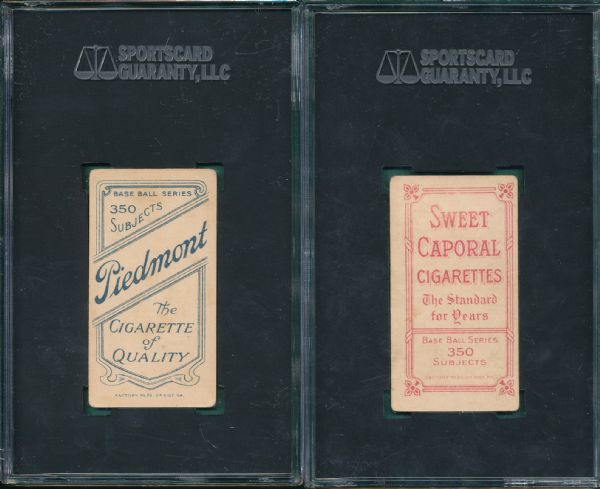 1909-1911 T206 Engle & Sweeney (2) Card Lot SGC 40