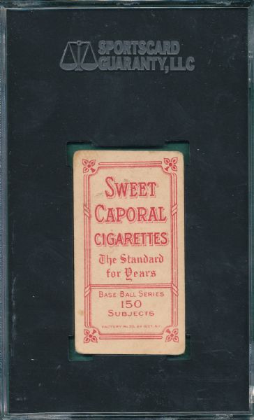1909-1911 T206 McIntyre, Brooklyn, Sweet Caporal Cigarettes SGC 40