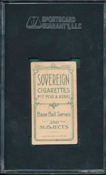 1909-1911 T206 Dahlen, Brooklyn, Sovereign Cigarettes SGC 45
