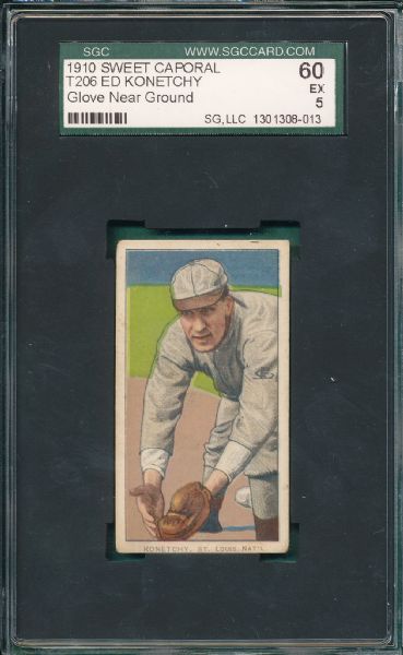 1909-1911 T206 Konetchy, Low Glove, Sweet Caporal Cigarettes SGC 60