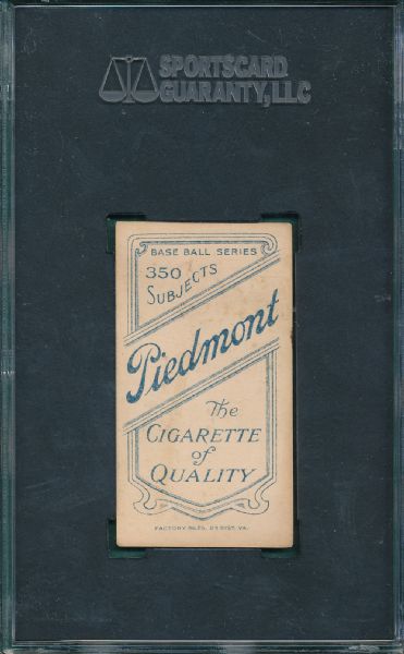 1909-1911 T206 McAleese Piedmont Cigarettes SGC 60