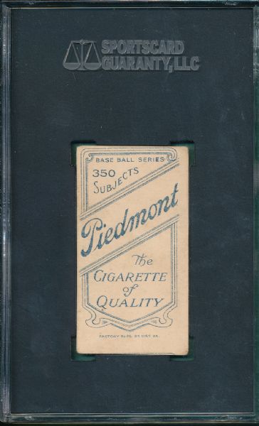 1909-1911 T206 Miller, Molly Piedmont Cigarettes SGC 50 *Southern League*