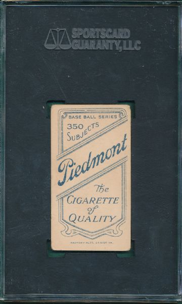 1909-1911 T206 Westlake Piedmont Cigarettes SGC 35 *Southern League*