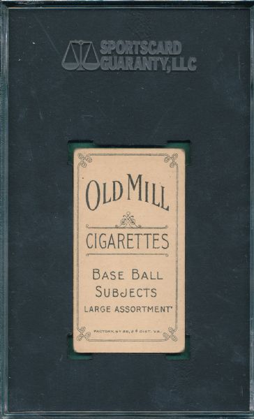 1909-1911 T206 Milligan Old Mill Cigarettes SGC 45