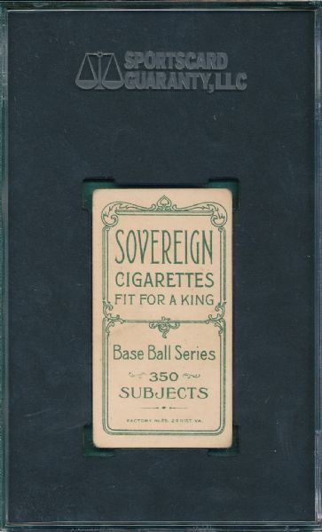 1909-1911 T206 Kleinow, Bat, Sovereign Cigarettes SGC 45