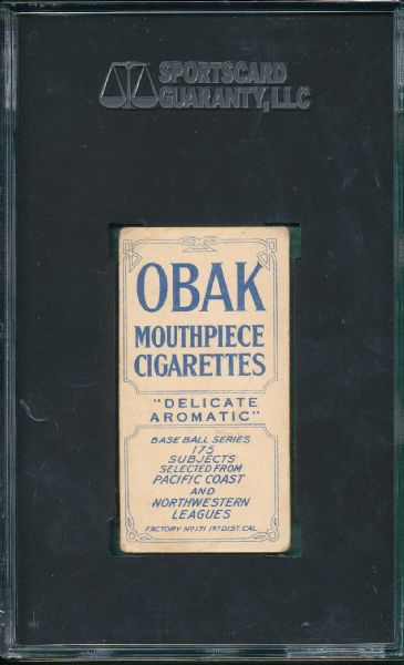 1910 T212-2 Krapp Obak Cigarettes SGC 40
