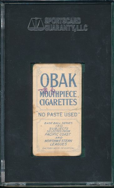 1910 T212-2 Tonnesen Obak Cigarettes SGC 10 *150 Series*