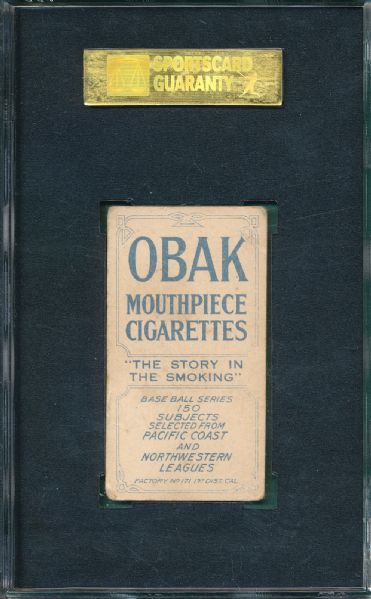 1910 T212-2 Criger Obak Cigarettes SGC 40 *150 Series*