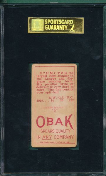 1911 T212-3 Schmutz Obak Cigarettes SGC 40 
