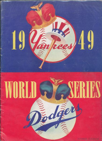 1949 Yankees Vs Dodgers World Series Program