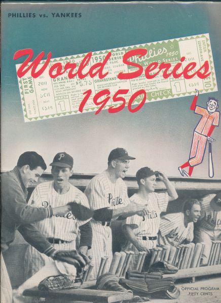 1950 Yankees Vs Phillies World Series Program