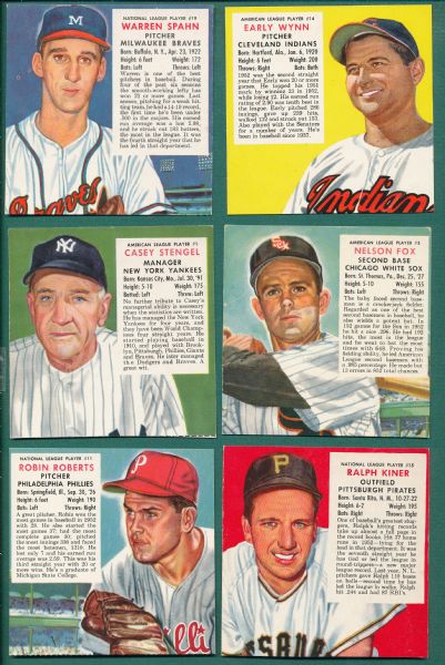 1953-54 Red Man Tobacco Lot of (9) W/ Yogi Berra