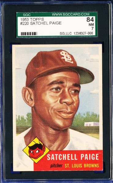 1953 Topps #220 Satchell Paige SGC 84