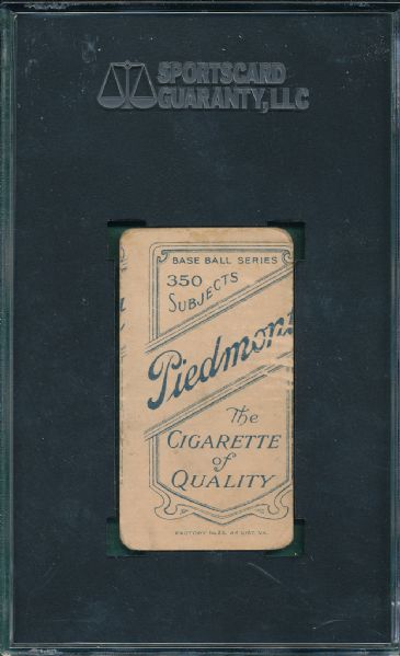 1909-1911 T206 Lattimore Piedmont Cigarettes SGC 20 *Miscut*