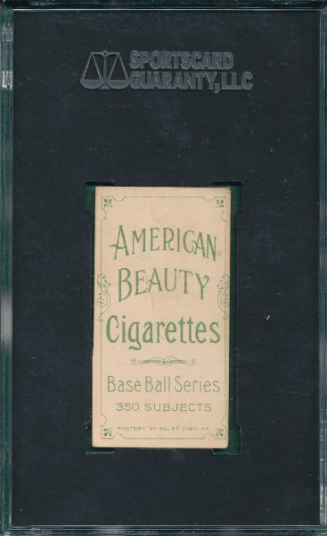 1909-1911 T206 Pfeister, Seated, American Beauty Cigarettes SGC Authentic