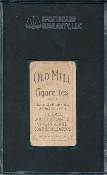 1909-1911 T206 Westlake Old Mill Cigarettes SGC 10 *Southern League*